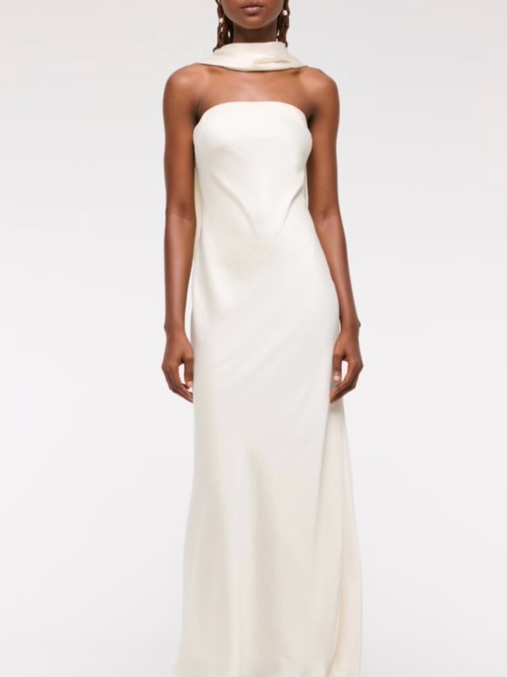 The A&F Julia Slip Strapless Scarf Maxi Dress